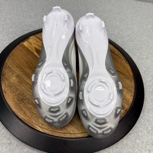 Nike Vapor Edge Speed 3 Men's Size 13 Football Cleats White Silver FB3303-100 - Picture 7 of 8